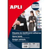 APLI Selbstklebe-Namensschild, aus papier, weiß