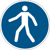 DURABLE sicherheitskennzeichen "Fußgängerweg benutzen"