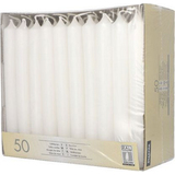STARPAK Tafelkerzen, 21 mm, weiß, 50er Pack