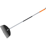 Bradas Fächerrechen tq mit Metallstiel, 23 Zinken