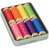 Gütermann Nähgarn in Nostalgie-Box "Starke Farben", 8 Spulen