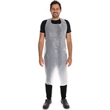 HYGOSTAR HDPE-Latzschürze, geprägt, 12 my, weiß