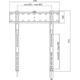 LogiLink TV-Wandhalterung, flach, für 81,28 - 165,10 cm