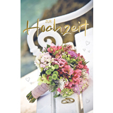 SUSY card Hochzeitskarte "Blumenstrau/Ringe"