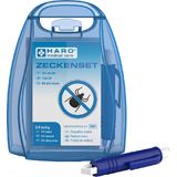HARO Zecken-Set, 24-teilig, blaue Transportbox