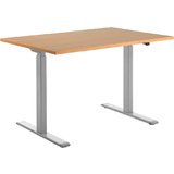 Topstar Sitz-/Steh-Schreibtisch, (B)1.200 mm, grau/buche