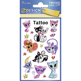 ZDesign kids Kinder-Tattoos "Katzen", bunt