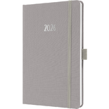 sigel buchkalender Jolie feel 2026, Textil, A5, grau