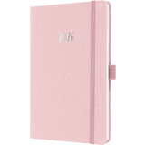 sigel buchkalender Jolie feel 2026, Textil, A5, rose