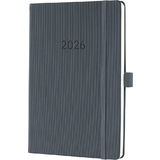 sigel buchkalender Conceptum 2026, ca. din A5, grau
