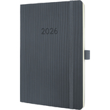 sigel buchkalender Conceptum 2026, ca. din A5, grau
