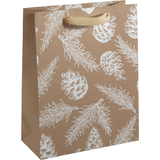 sigel Weihnachts-Geschenktüte "Pine cones and pine branches"