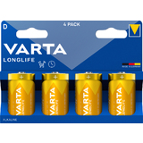 VARTA alkaline Batterie Longlife, mono (D), 4er Blister