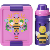 LEGO trinkflasche + brotdose LUNCH set BEE, lila