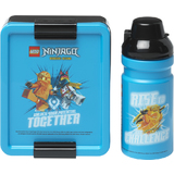 LEGO trinkflasche + brotdose LUNCH set NINJAGO, blau/schwarz