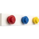 LEGO wandgarderobe WALL hanger RACK, 3 Haken, rot/blau/gelb
