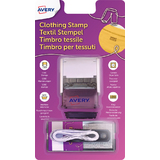 AVERY Textil-Stempel-Set, 3-zeilig, wei