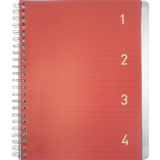 kangaro spiralbuch 4in1, din A5, 100 Blatt, liniert, rot