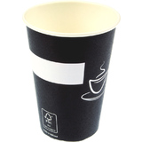kangaro papp-trinkbecher Eco, 0,18 l, schwarz / wei