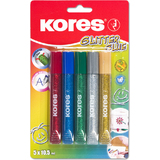 Kores glitzerkleber "Glitter Glue", farbig sortiert