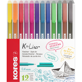 Kores fineliner "K-Liner", Strichstrke: 0,4 mm, 12er Etui