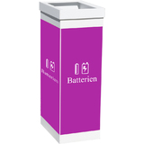 PAPERFLOW wertstoffsammelbox fr Batterien, wei, 60 Liter