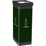 PAPERFLOW wertstoffsammelbox fr Glas, schwarz, 60 Liter