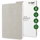 sigel notizbuch Re-Up, din A5, kariert, kalkwei