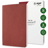 sigel notizbuch Re-Up, din A5, kariert, rot