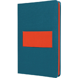 sigel notizbuch Linescape, din A5, liniert, blau/neonorange