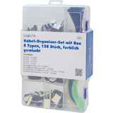 LogiLink Kabel-Organisations-Set, 128-teilig, in Box