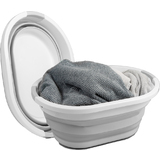 Linden berg Wschekorb, faltbar, 36 Liter, grau/wei