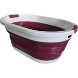 Linden berg Wschekorb, faltbar, 36 Liter, bordeaux/wei