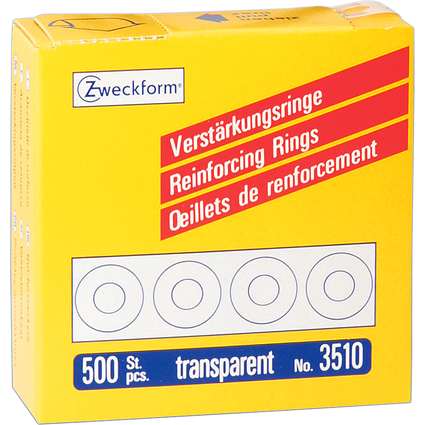 AVERY Zweckform Lochverstärkungsringe 13 mm, transparent
