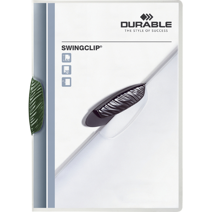 DURABLE Klemmhefter SWINGCLIP, DIN A4, Clip grün