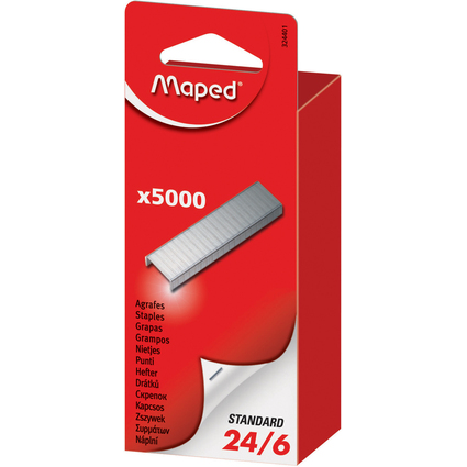 Maped Heftklammern 24/6, verzinkt, Gropackung