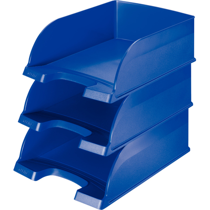 LEITZ Briefablage Plus Jumbo, DIN A4, Polystyrol, blau