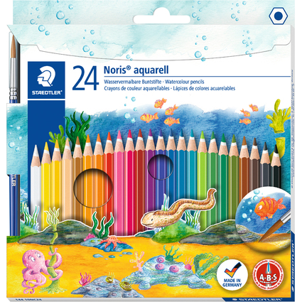 STAEDTLER Aquarellstift Noris aquarell, 24er Kartonetui