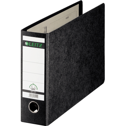LEITZ Hartpappe-Ordner, 180 Grad, DIN A4 quer, 77 mm,schwarz
