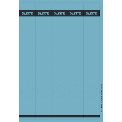 LEITZ Ordnerrcken-Etikett, 39 x 285 mm, lang, schmal, blau