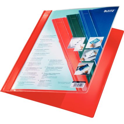 LEITZ Exquisit Plastik-Hefter mit Prsentationstasche, rot