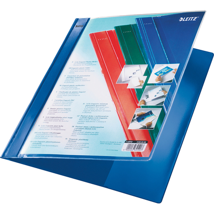 LEITZ Schnellhefter Exquisit mit Prsentationstasche, blau