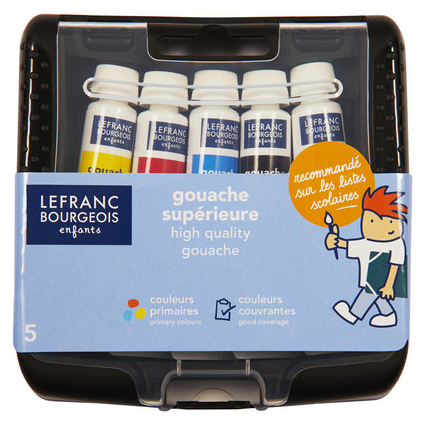LEFRANC BOURGEOIS Gouachefarbe, farbig sortiert, 5er Etui
