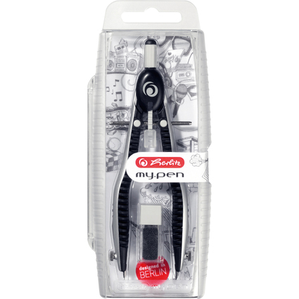 herlitz Schnellverstellzirkel my.pen, schwarz/grau