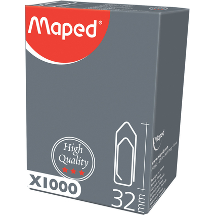 Maped Broklammern, galvanisiert, 32 mm, Gropackung