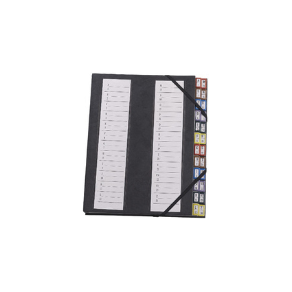 extendos Pultordner 48.24, 24 Fcher, mit Eckspannergummi