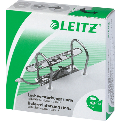 LEITZ Lochverstärkungsringe, transparent