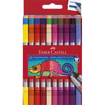 FABER-CASTELL Doppelfasermaler, 20er Etui