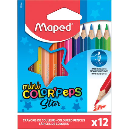 Maped Dreikant-Buntstift COLOR'PEPS Mini, 12er Kartonetui