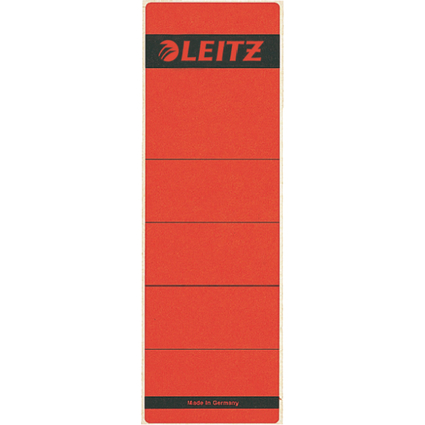 LEITZ Ordnerrücken-Etikett, 61 x 192 mm, kurz, breit, rot